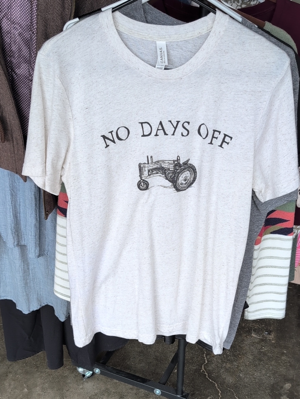 Bella Canvas Cream Tee with Black Print